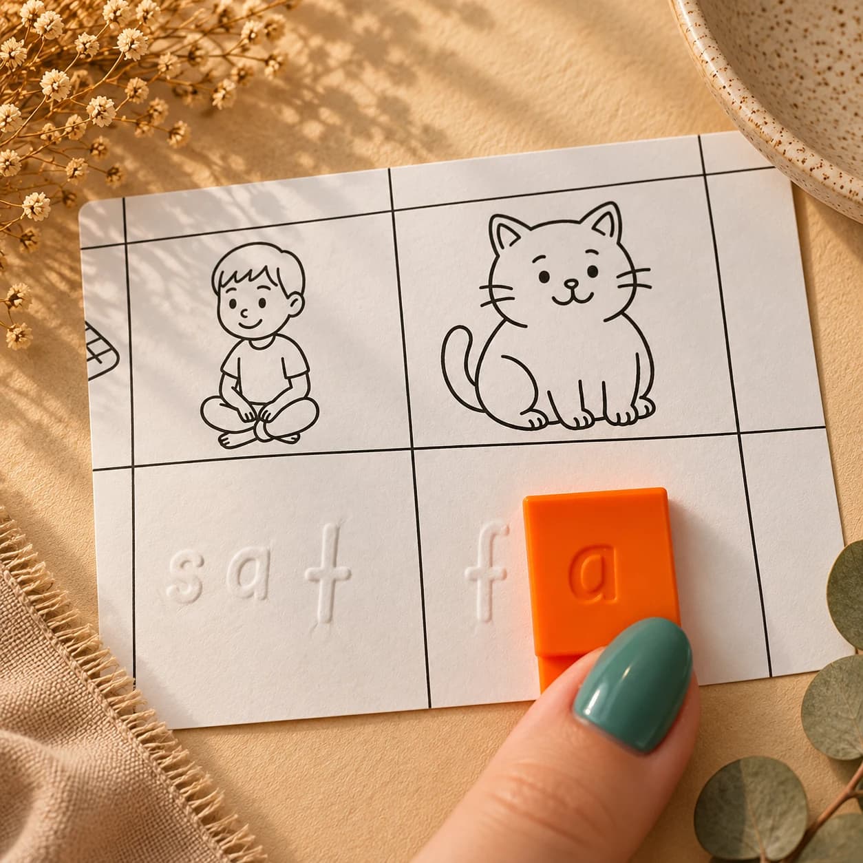 Custom Illustration And Letter Stamps