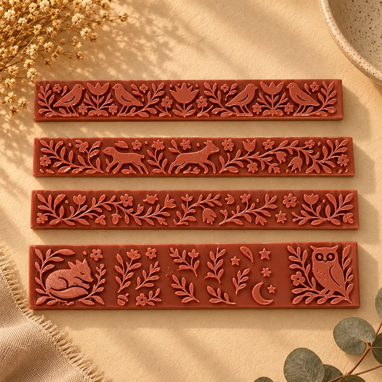 Botanical Strip Stamps