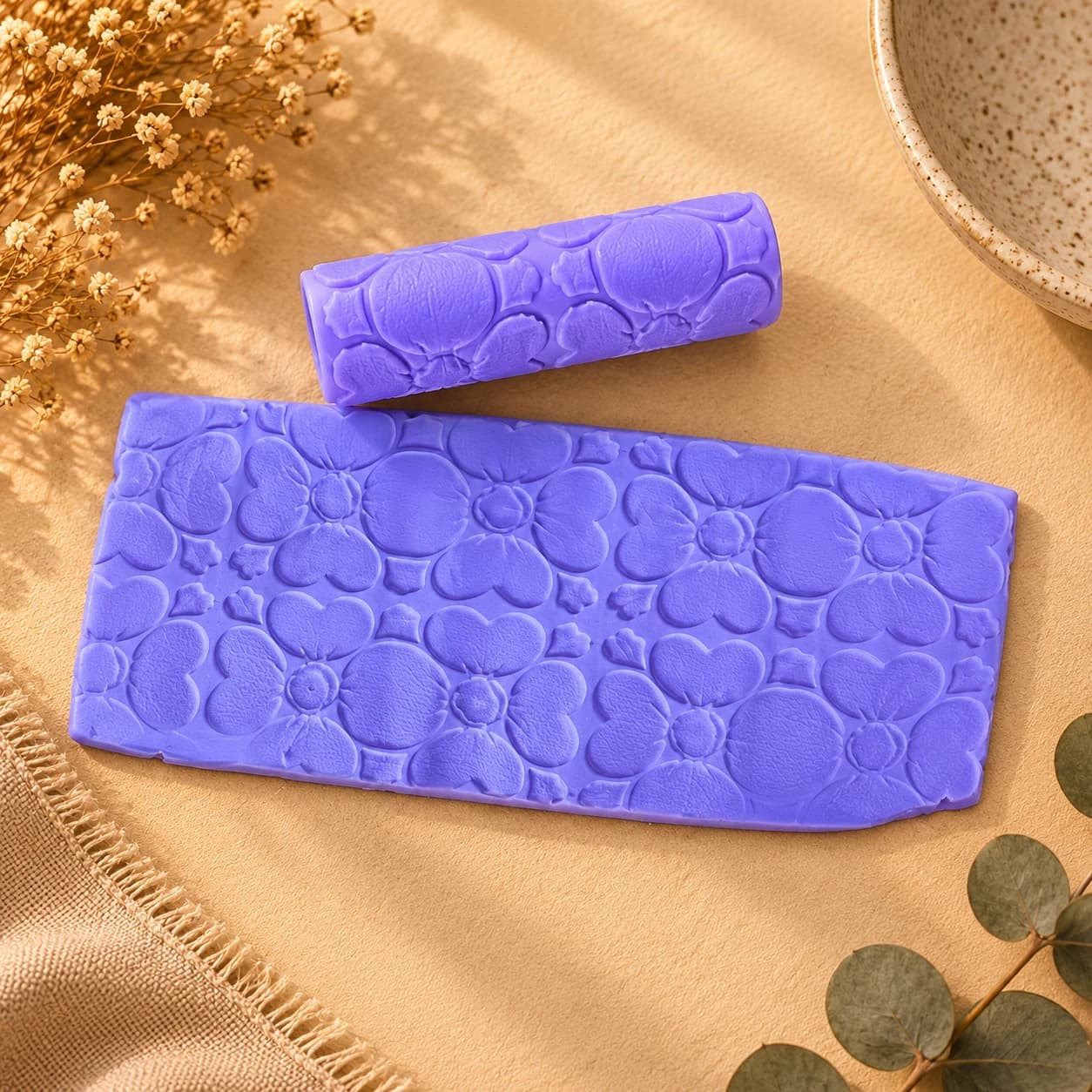 Large Floral Texture Roller